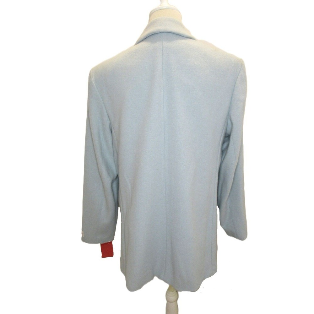 Wool Blend Light Mint Green Pea Coat Womens 16 VTG Samantha Taylor Retro Chic - Picture 3 of 16
